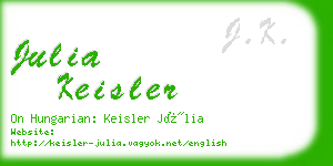 julia keisler business card